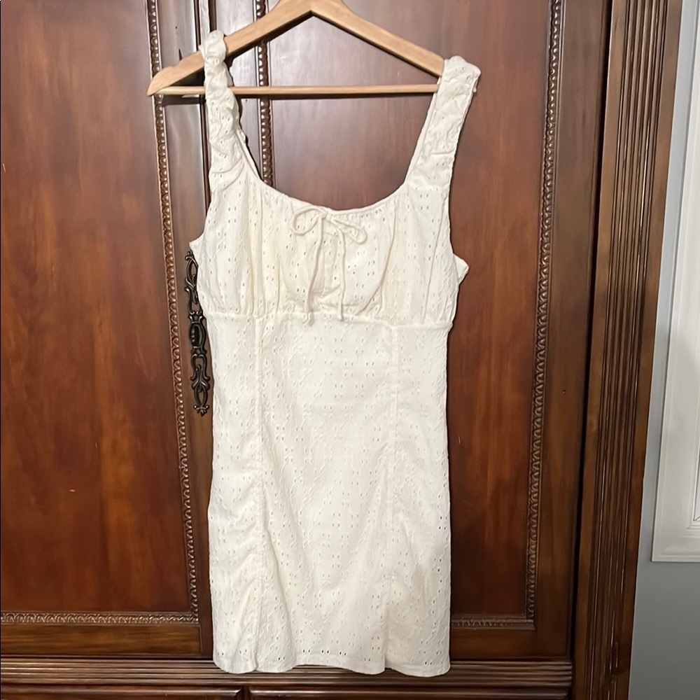Cream Eyelet Dress